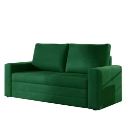 Wohnen Sofas<Dunkelgrüner Zweisitzer mit Bettfunktion - Travorna