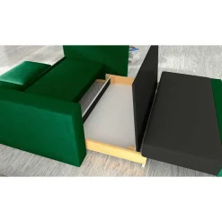 Wohnen Sofas<Dunkelgrüner Zweisitzer mit Bettfunktion - Travorna