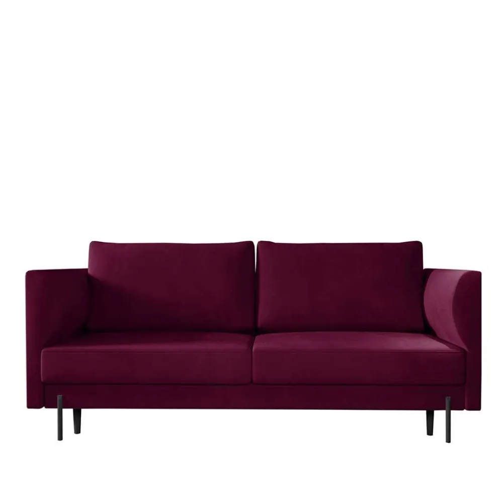 Wohnen Sofas<Dunkelrote Schlafcouch mit 140x200 Liegefläche - Giannin