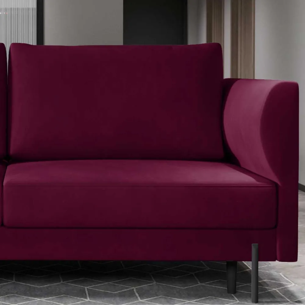 Wohnen Sofas<Dunkelrote Schlafcouch mit 140x200 Liegefläche - Giannin
