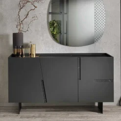 Wohnen Sideboards<Dunkles Design Sideboard 160 cm breit - Dreamings