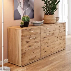 Wohnen Sideboards<Echtholz Sideboard in Eiche Bianco - Crokas