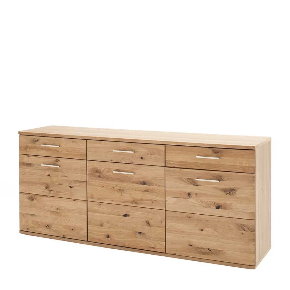 Wohnen Sideboards<Echtholz Sideboard in Eiche Bianco - Crokas