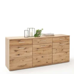 Wohnen Sideboards<Echtholz Sideboard in Eiche Bianco - Crokas