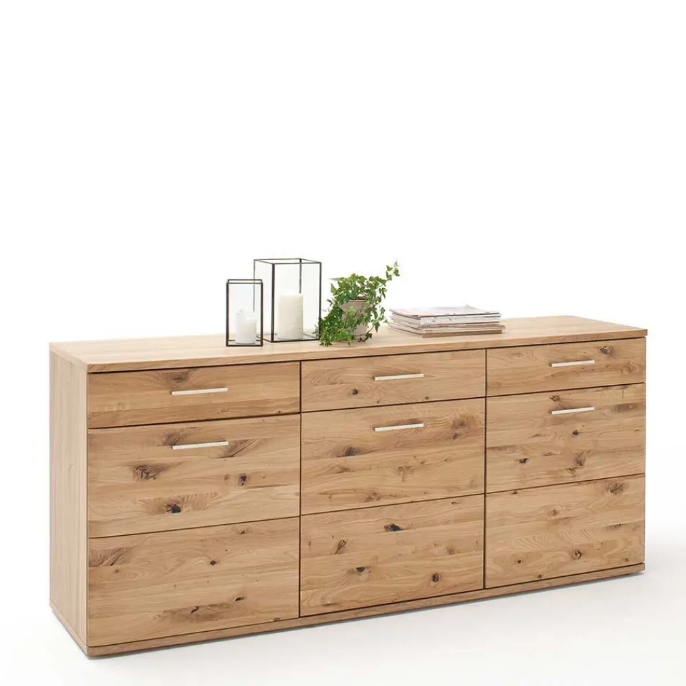 Wohnen Sideboards<Echtholz Sideboard in Eiche Bianco - Crokas