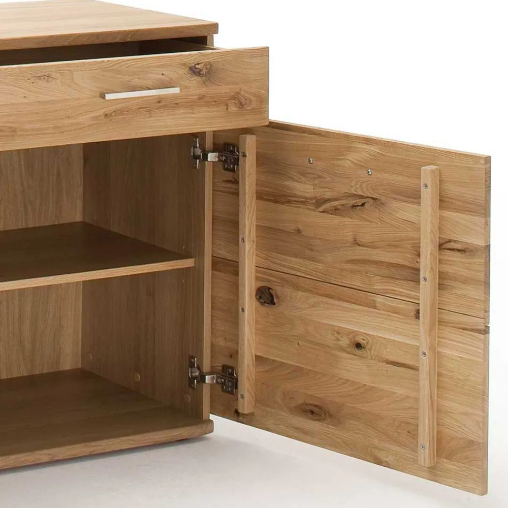 Wohnen Sideboards<Echtholz Sideboard in Eiche Bianco - Crokas
