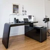 Wohnen Tische<Eck PC Schreibtisch Cigemba in Schwarz
