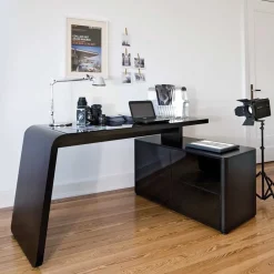 Wohnen Tische<Eck PC Schreibtisch Cigemba in Schwarz