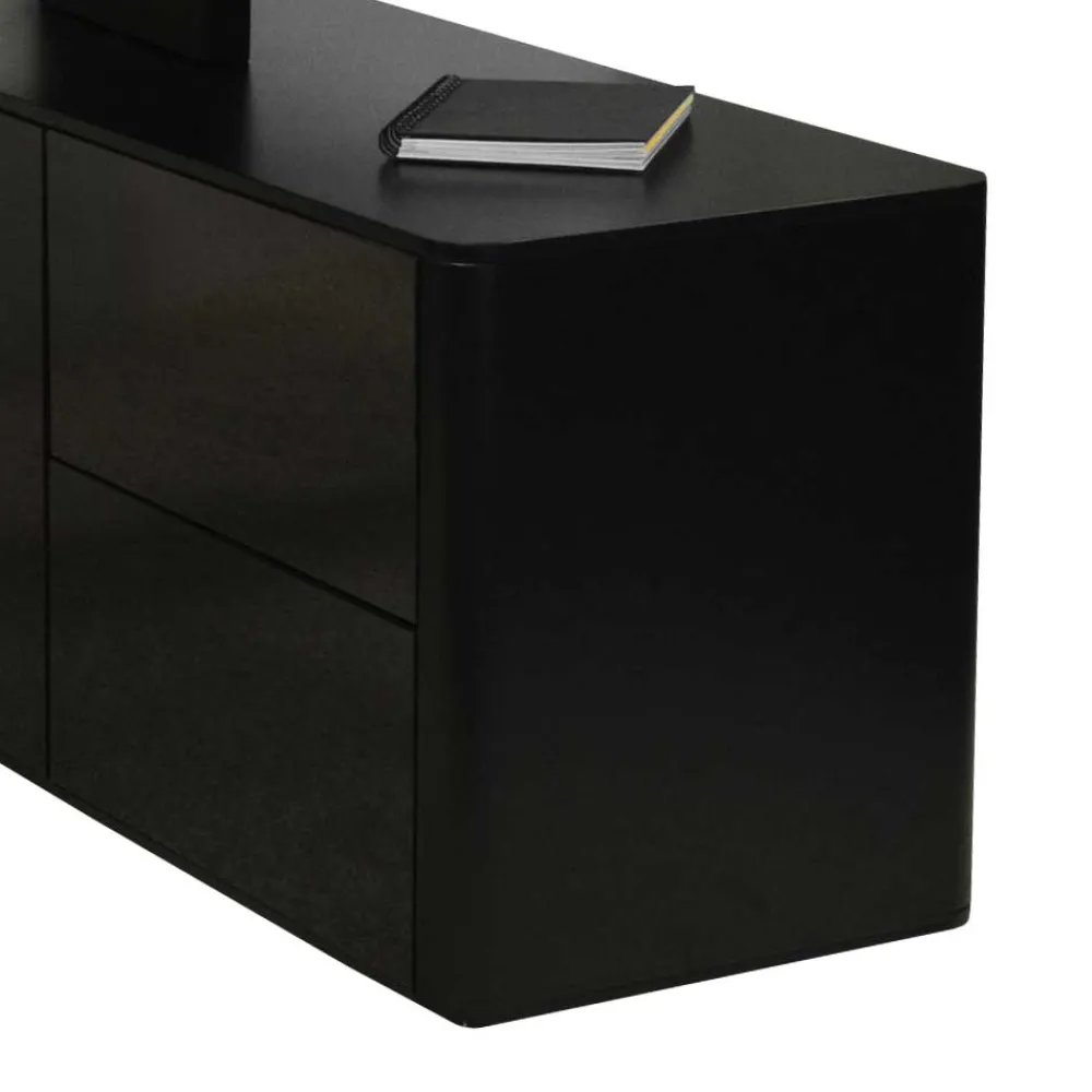 Wohnen Tische<Eck PC Schreibtisch Cigemba in Schwarz