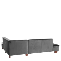 Wohnen Sofas<Eckcouch in Anthrazit mit Nussbaum Braun - Sevilaca