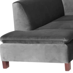 Wohnen Sofas<Eckcouch in Anthrazit mit Nussbaum Braun - Sevilaca