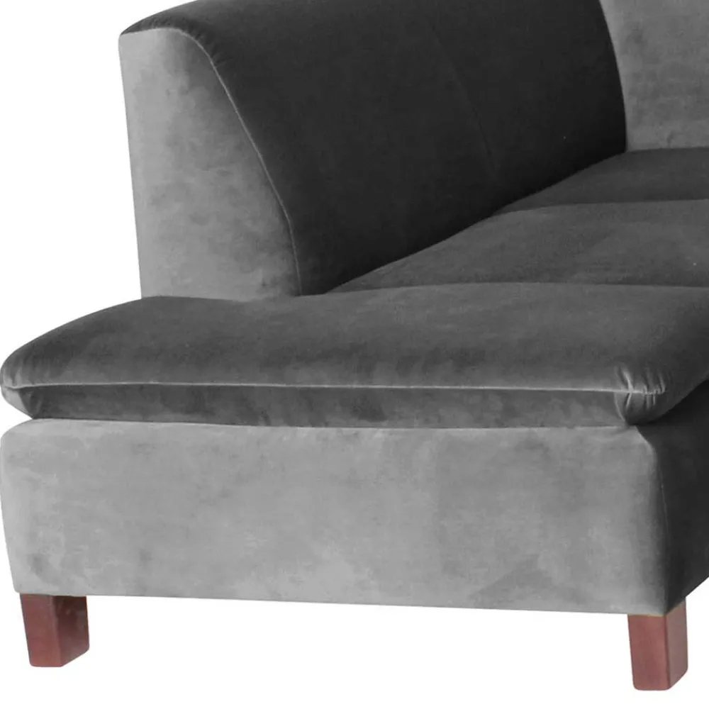 Wohnen Sofas<Eckcouch in Anthrazit mit Nussbaum Braun - Sevilaca
