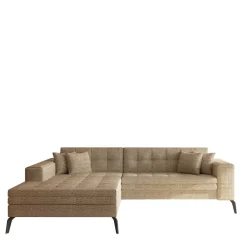 Wohnen Betten|Sofas<Eckcouch in Beige Strukturstoff - Karibia