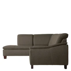 Wohnen Sofas<Eckcouch in Beigegrau mit Nussbaum - Abecra