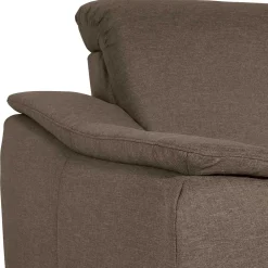 Wohnen Sofas<Eckcouch in Beigegrau mit Nussbaum - Abecra
