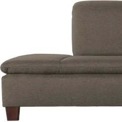Wohnen Sofas<Eckcouch in Beigegrau mit Nussbaum - Abecra