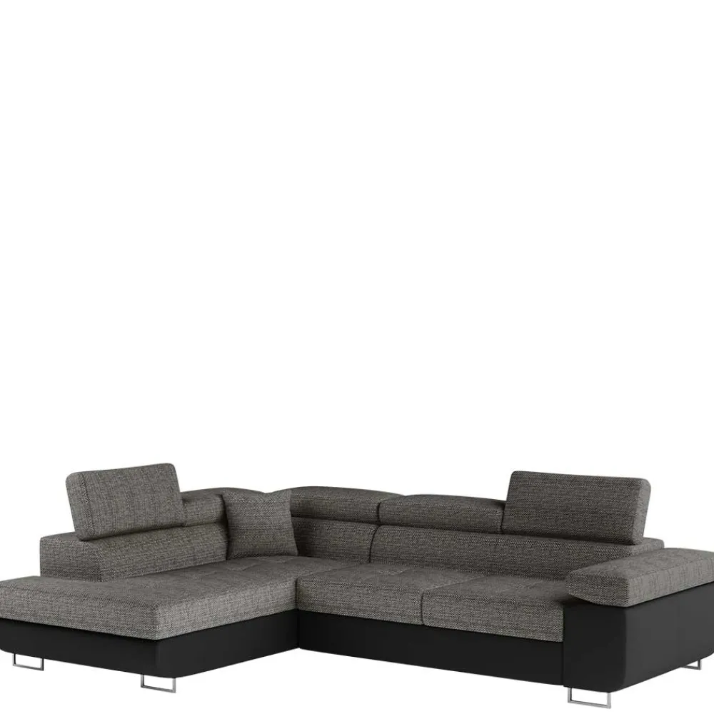 Wohnen Sofas<Eckcouch in Beigegrau und Schwarz - Itsuko