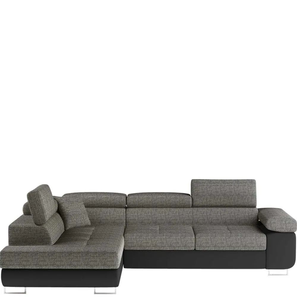 Wohnen Sofas<Eckcouch in Beigegrau und Schwarz - Itsuko