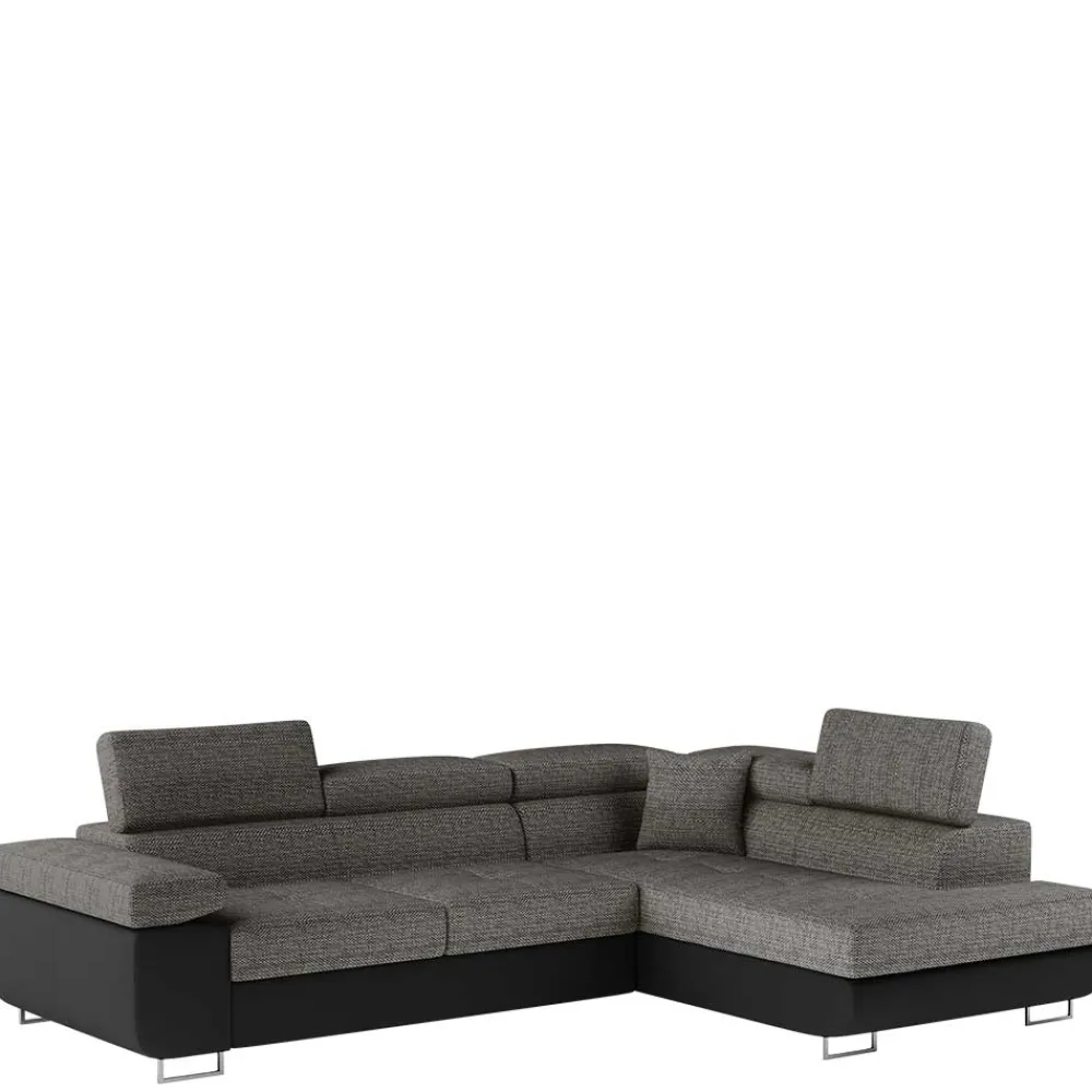 Wohnen Sofas<Eckcouch in Beigegrau und Schwarz - Itsuko