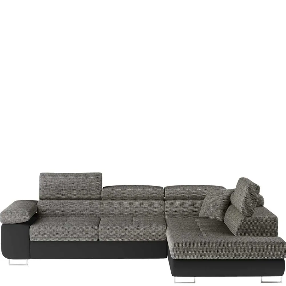 Wohnen Sofas<Eckcouch in Beigegrau und Schwarz - Itsuko