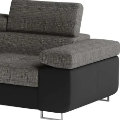 Wohnen Sofas<Eckcouch in Beigegrau und Schwarz - Itsuko