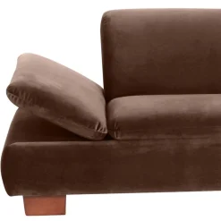 Wohnen Sofas<Eckcouch in Braun mit Nussbaum - Gelvino