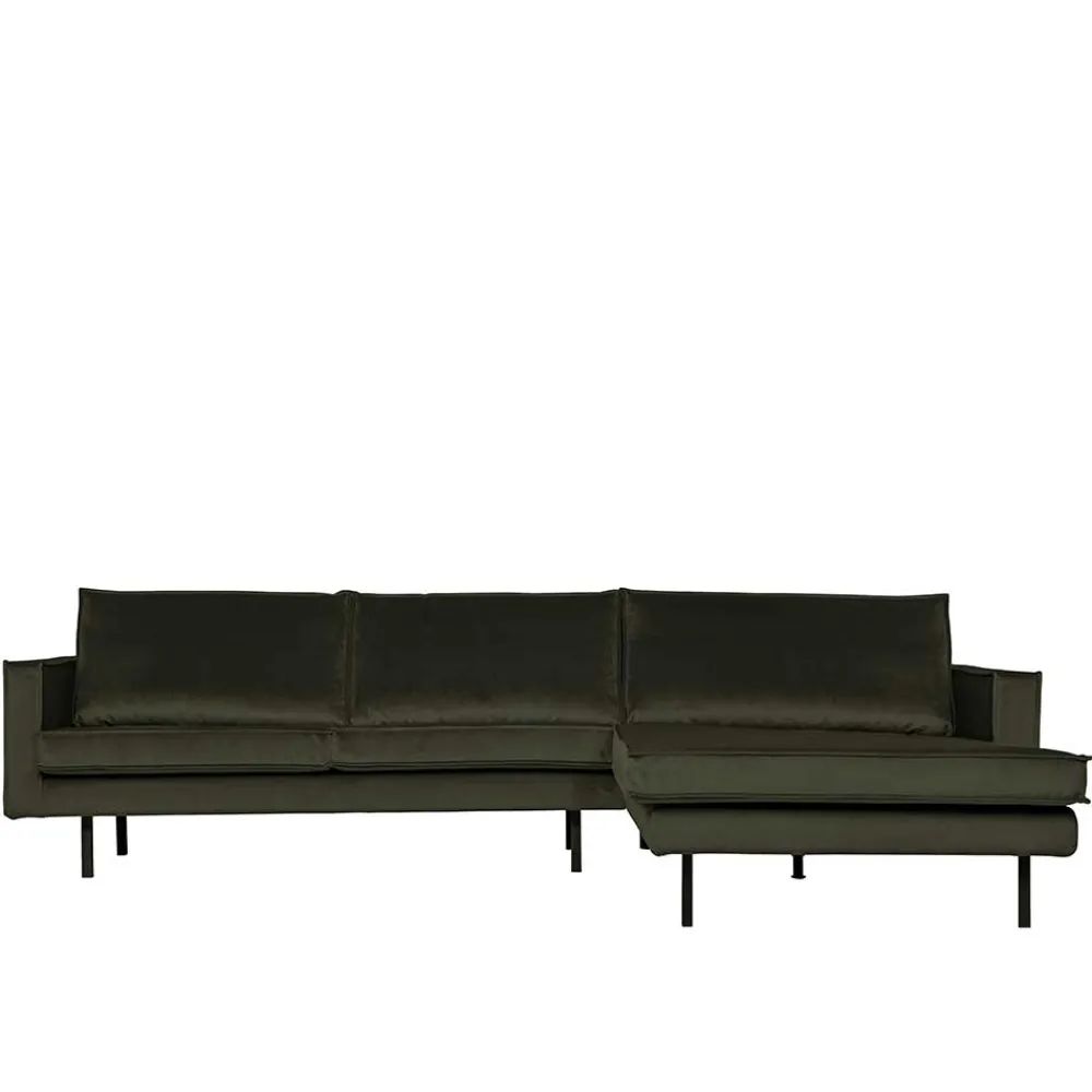 Wohnen Sofas<Eckcouch in Dunkelgrün Velvet - Mapel