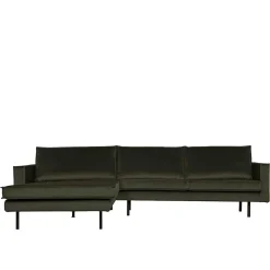 Wohnen Sofas<Eckcouch in Dunkelgrün Velvet - Mapel