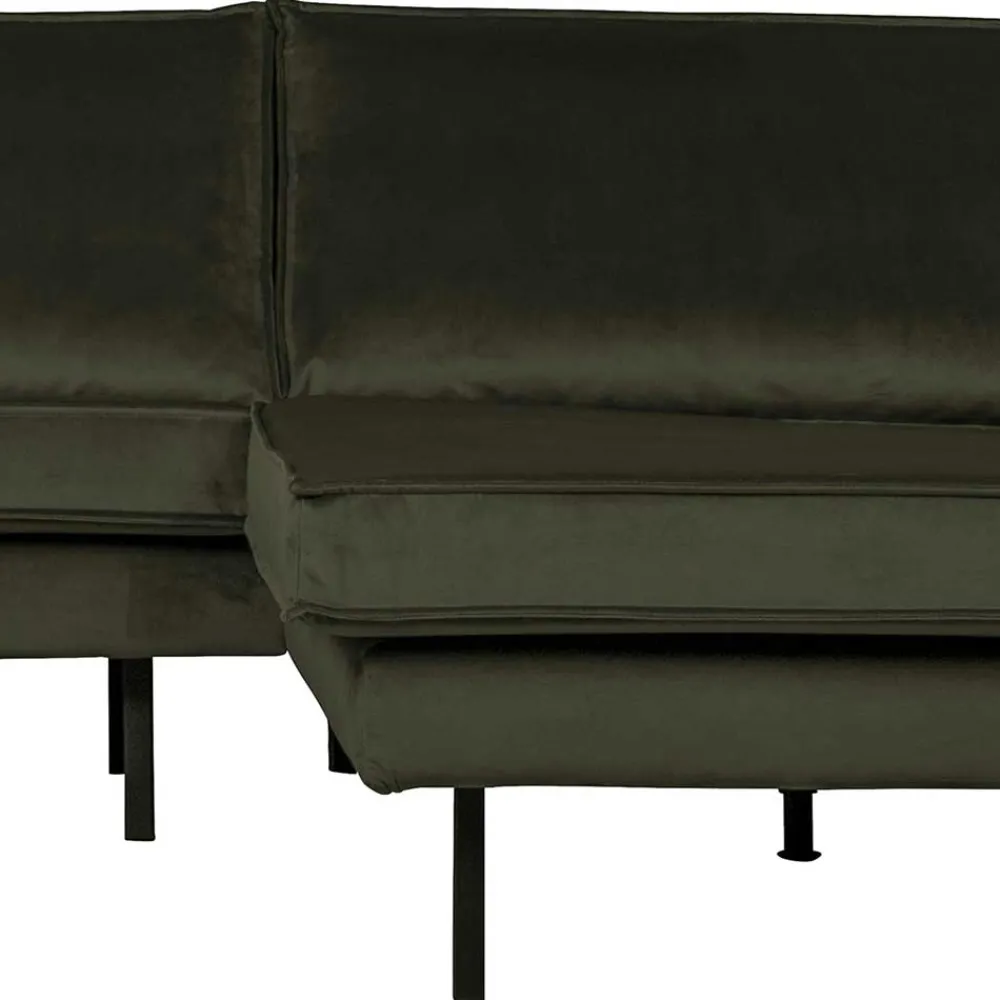 Wohnen Sofas<Eckcouch in Dunkelgrün Velvet - Mapel