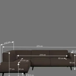 Wohnen Sofas<Eckcouch in hellem Braun Buklee - Mercana