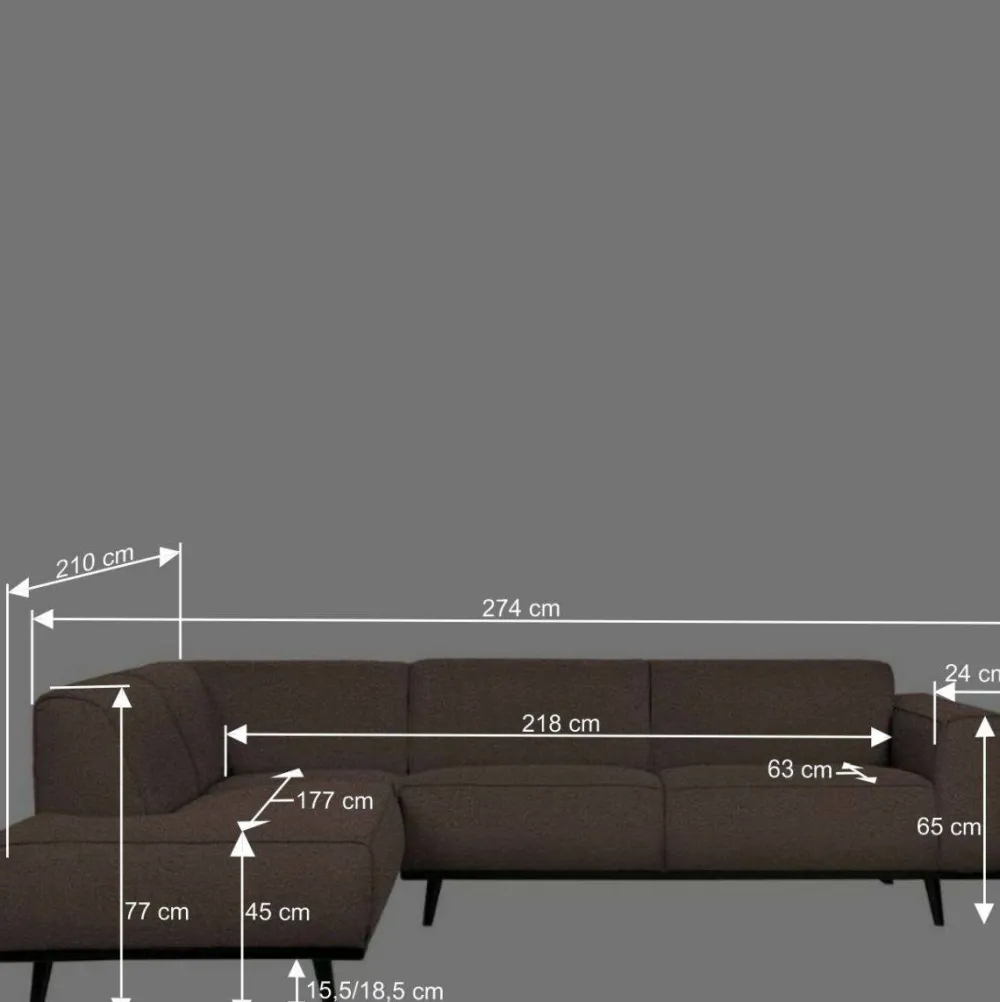 Wohnen Sofas<Eckcouch in hellem Braun Buklee - Mercana