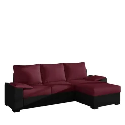 Wohnen Sofas<Eckcouch in Magenta und Schwarz - Piratro
