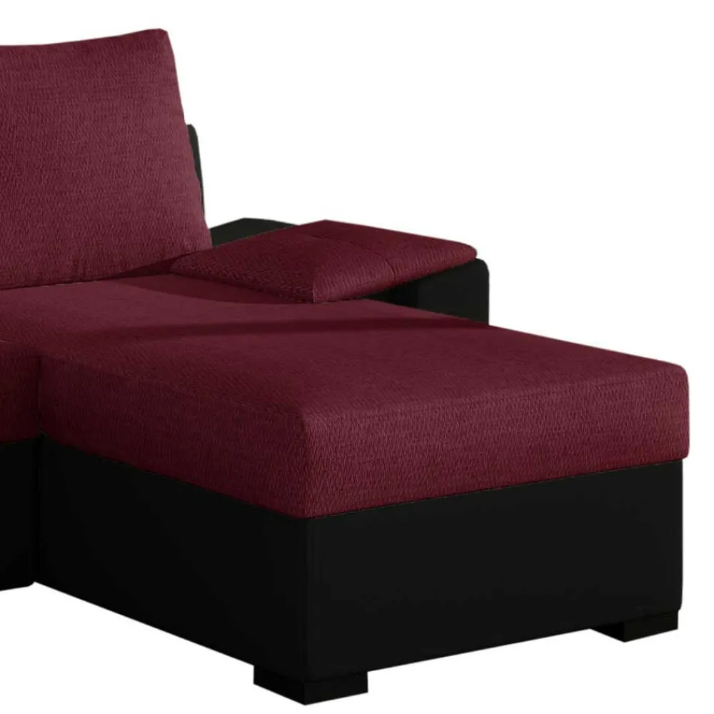 Wohnen Sofas<Eckcouch in Magenta und Schwarz - Piratro
