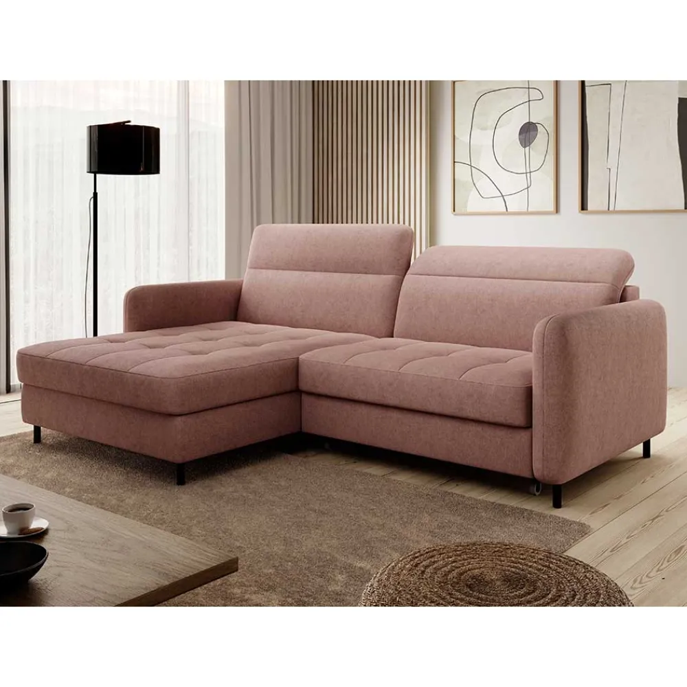 Wohnen Betten|Sofas<Eckcouch Schlafsofa in Altrosa - Drujano