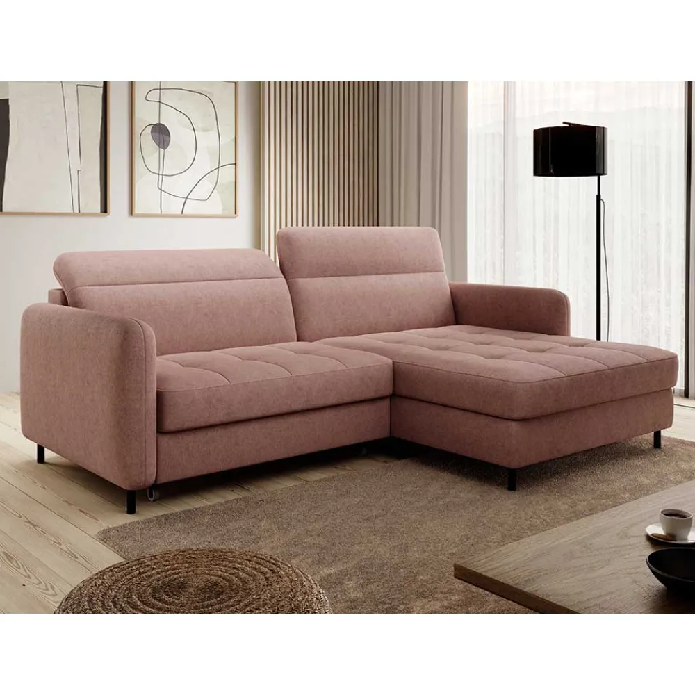 Wohnen Betten|Sofas<Eckcouch Schlafsofa in Altrosa - Drujano