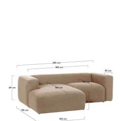 Wohnen Sofas<Eckcouch Sofalandschaft in Beige Chenille - Ruhnau