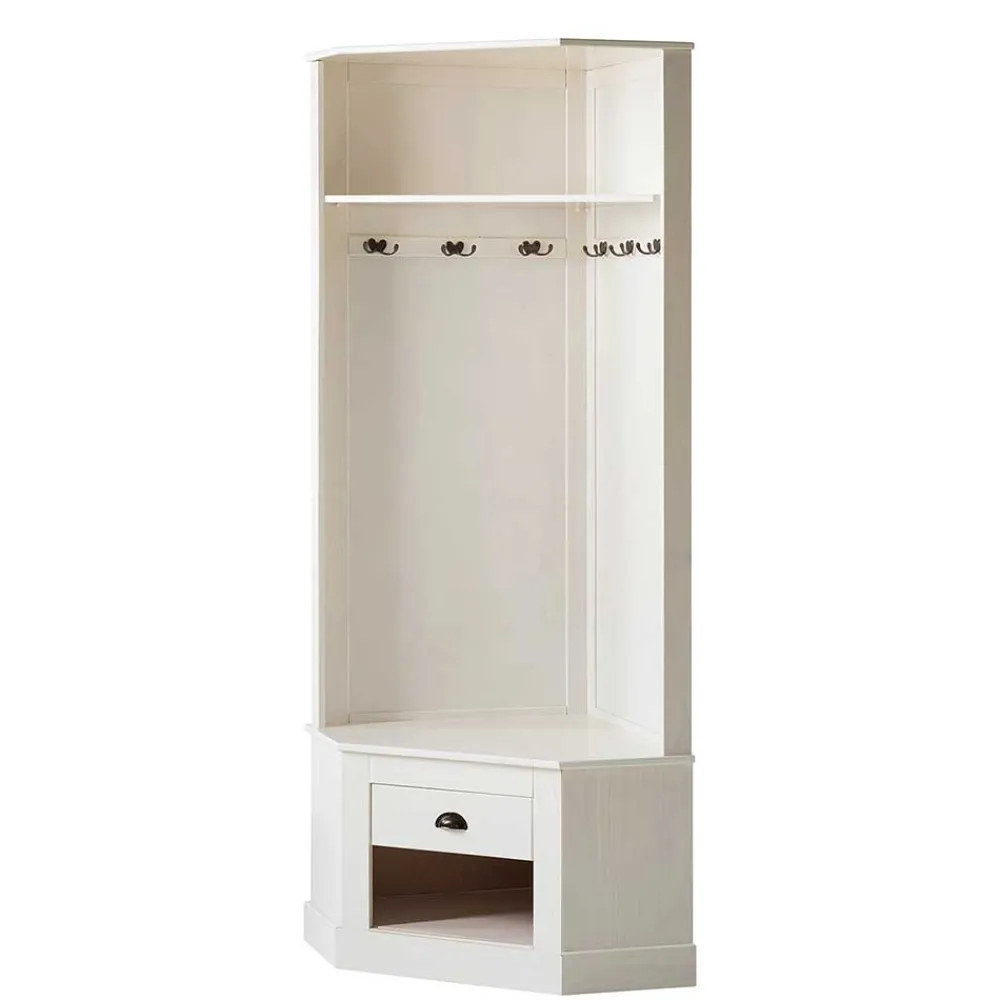 Wohnen Garderoben<Eckgarderobe in Weiß - Cianova