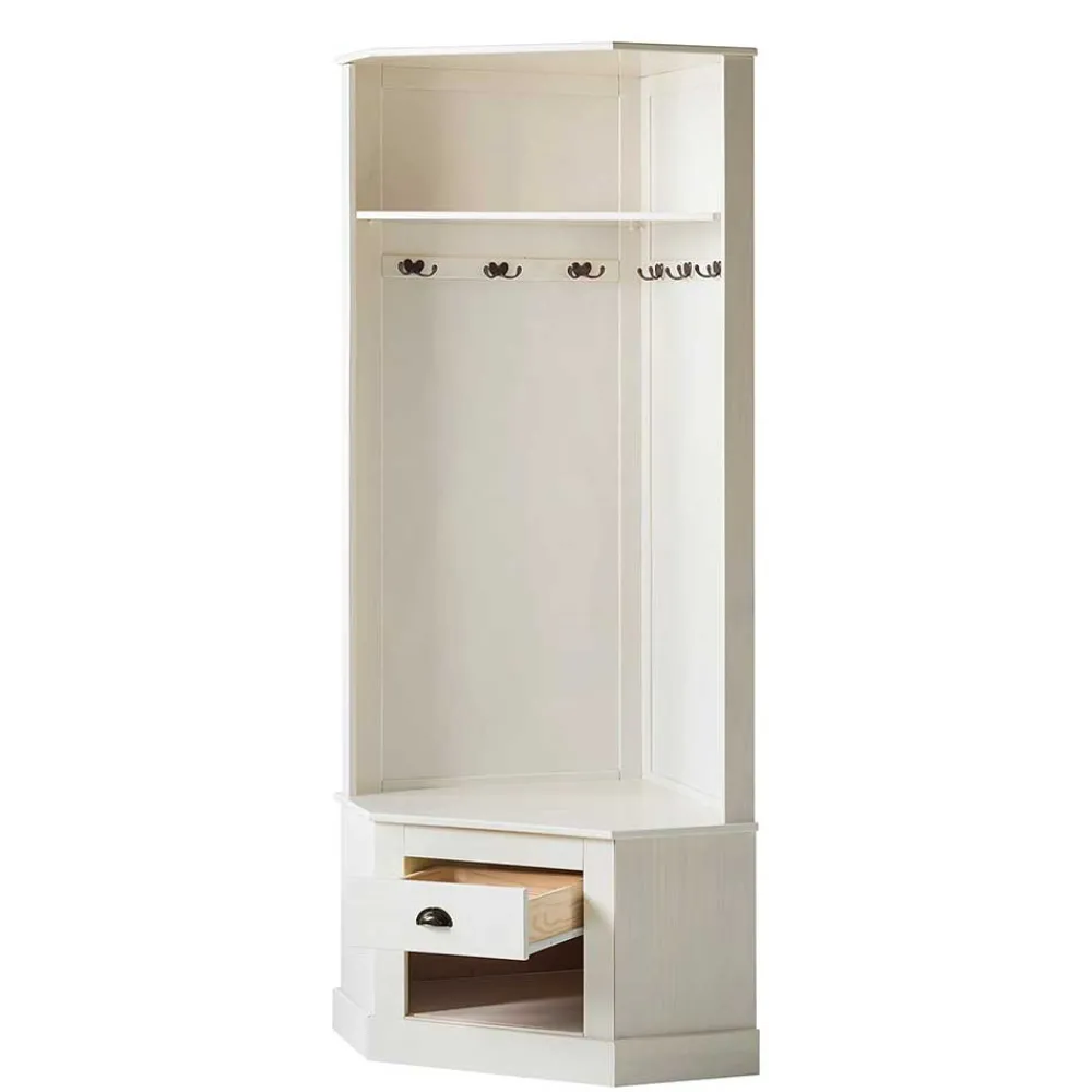 Wohnen Garderoben<Eckgarderobe in Weiß - Cianova