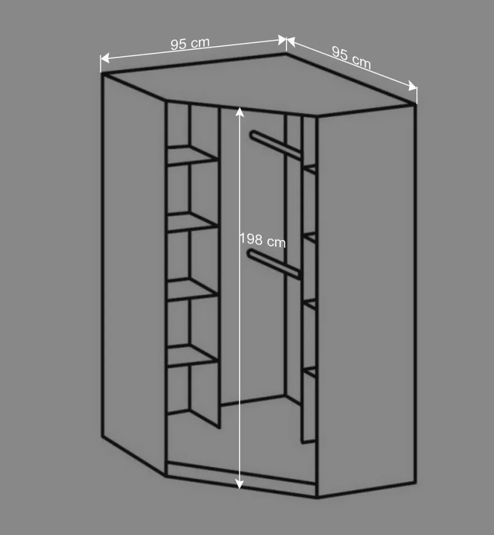 Wohnen Kleiderschränke<Eckschrank Mellevos in Weiß