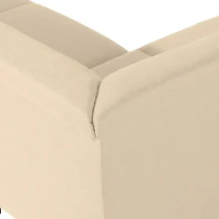 Wohnen Sofas<Ecksofa in Beige mit Nussbaum Braun - Nando