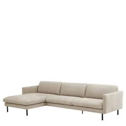 Wohnen Sofas<Ecksofa in Beige mit Schwarz - Roco