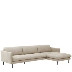 Wohnen Sofas<Ecksofa in Beige mit Schwarz - Roco
