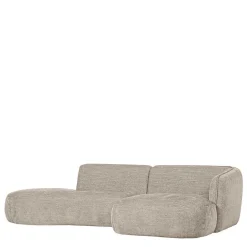 Wohnen Sofas<Ecksofa in Beige Webstoffbezug - Mauricios