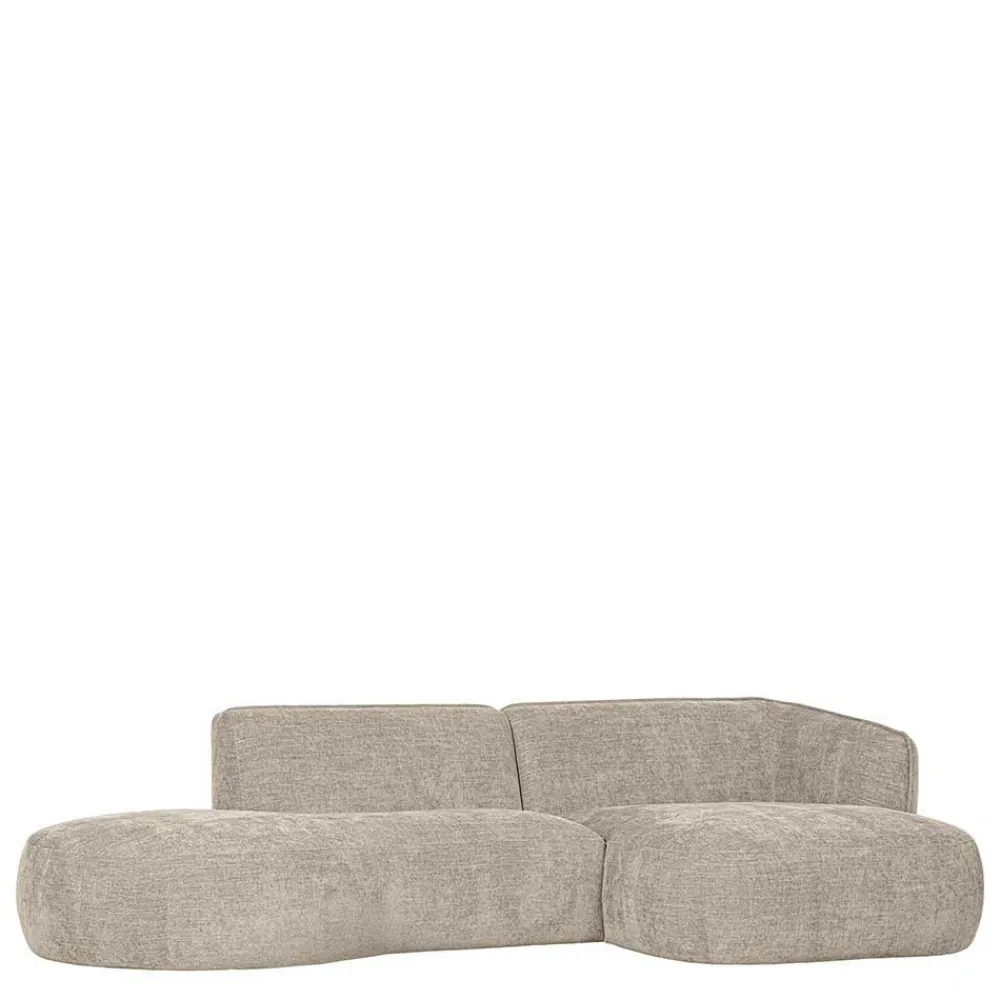 Wohnen Sofas<Ecksofa in Beige Webstoffbezug - Mauricios