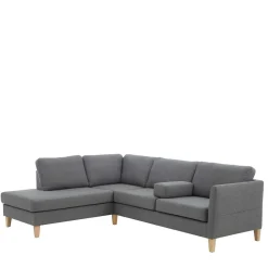 Wohnen Sofas<Ecksofa in Grau Stoff - Dreisitzer - Donnsai