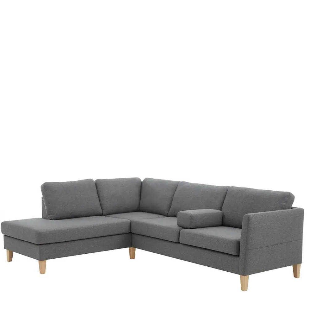 Wohnen Sofas<Ecksofa in Grau Stoff - Dreisitzer - Donnsai