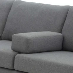 Wohnen Sofas<Ecksofa in Grau Stoff - Dreisitzer - Donnsai