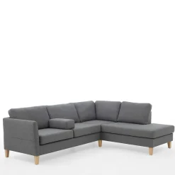 Wohnen Sofas<Ecksofa in Grau Stoff - Dreisitzer - Donnsai