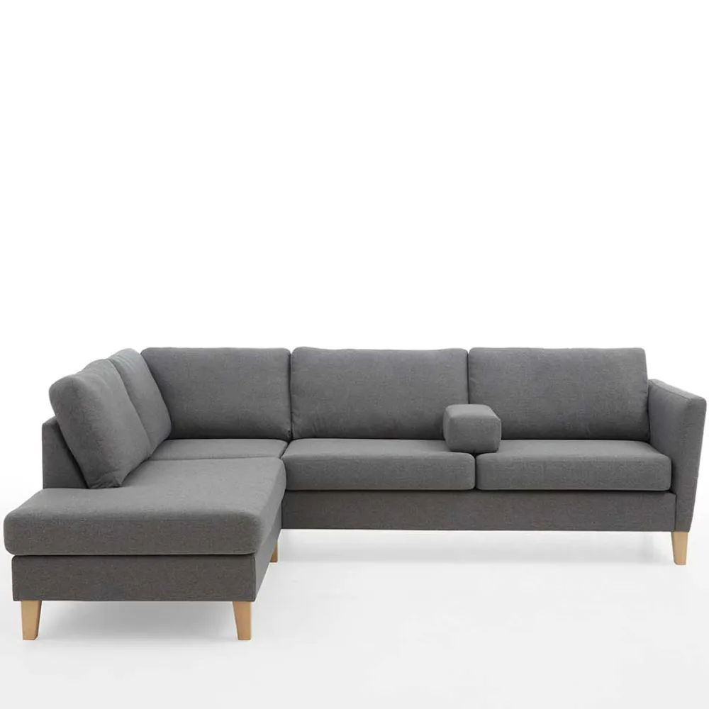 Wohnen Sofas<Ecksofa in Grau Stoff - Dreisitzer - Donnsai