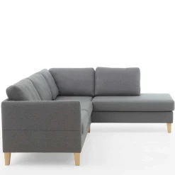 Wohnen Sofas<Ecksofa in Grau Stoff - Dreisitzer - Donnsai